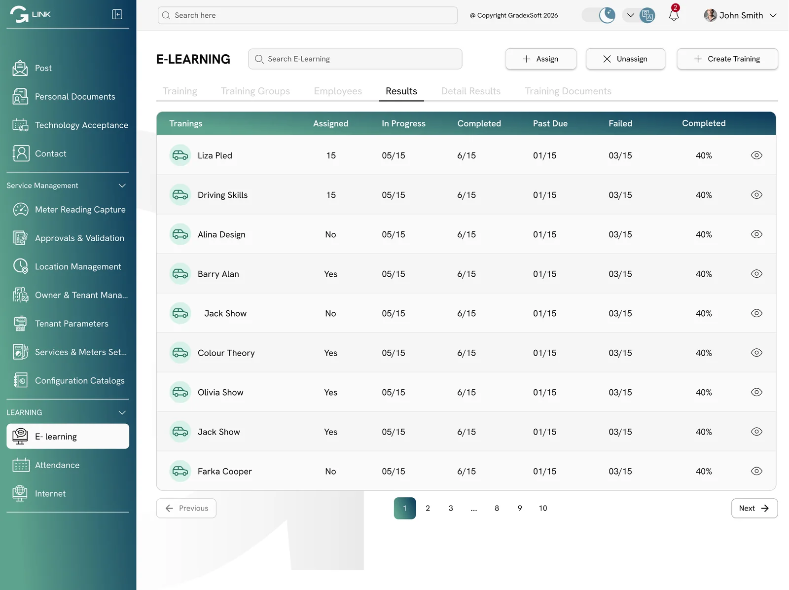 GradexLINK — E-learning a kvízy