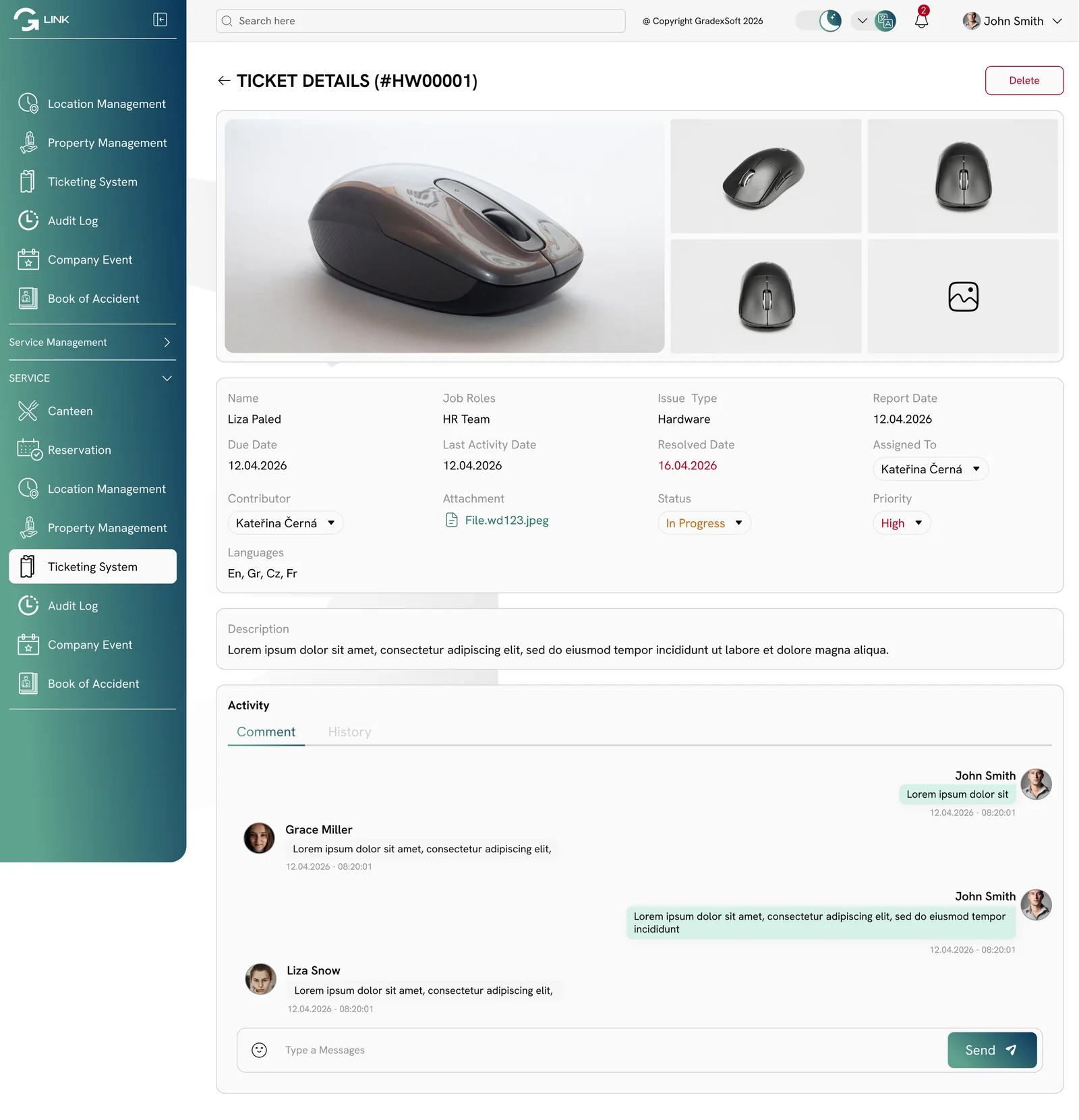 GradexLINK — Ticketing